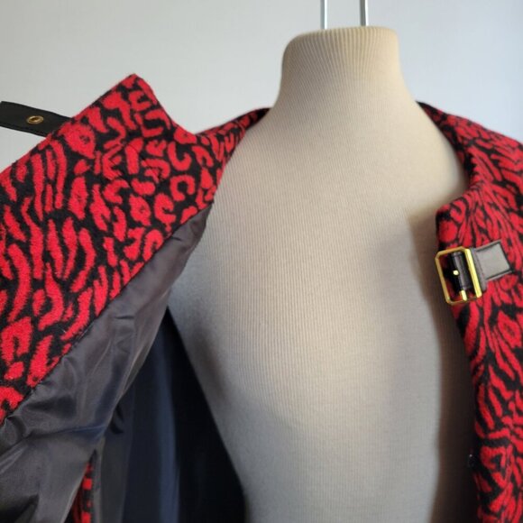 FOCUS 2000 Red/Black Women’s Fall Animal Print Poncho (Size: S/M) - Picture 8 of 16